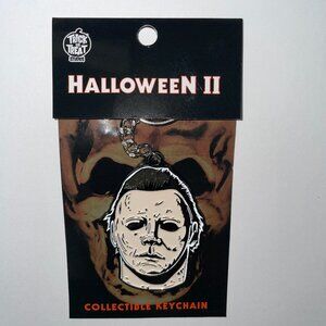 Trick Or Treat Halloween II Michael Myers Face Keychain Key Ring Horror NEW